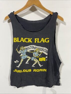 Black Flag 'Jealous Again' Vintage Graphic Tank - Black